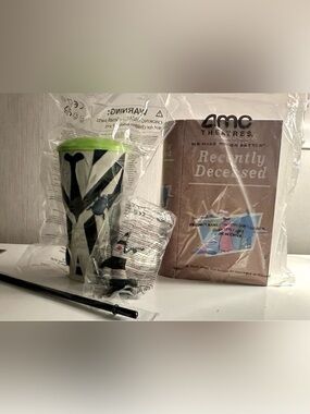 AMC Beetlejuice Handbook Recently Deceased Popcorn Bucket & Sandworm GRIPPR Cup